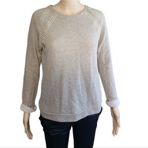 DAVI & DANI Sweater Tan Gold Tone Detailing Womens Size Medium